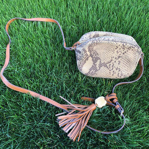 Faux snake skin crossbody
